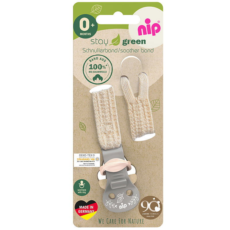 37005 Клипс За Залъгалка Stay Green 0М. +Сив --- BebeMama