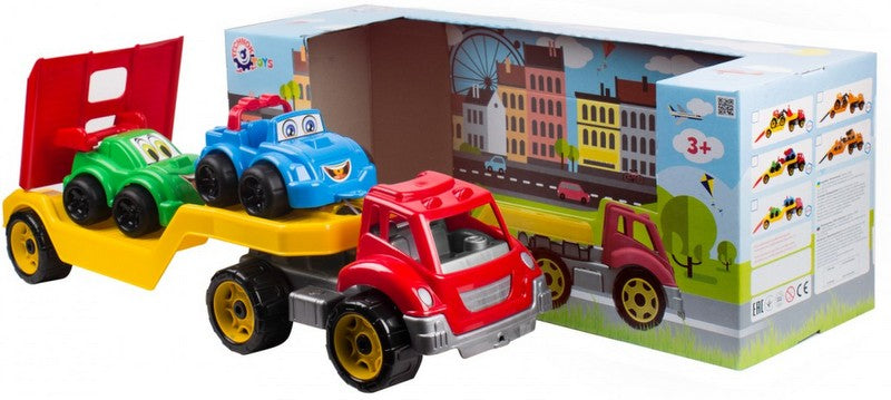 Камион Автовоз С Две Коли 64х21х24 В Кутия Julia