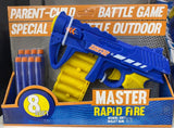 Mitralieră Master Fire cu cartușe moi, distanță de tragere 12 m, în cutie deschisă. 30x21x5.