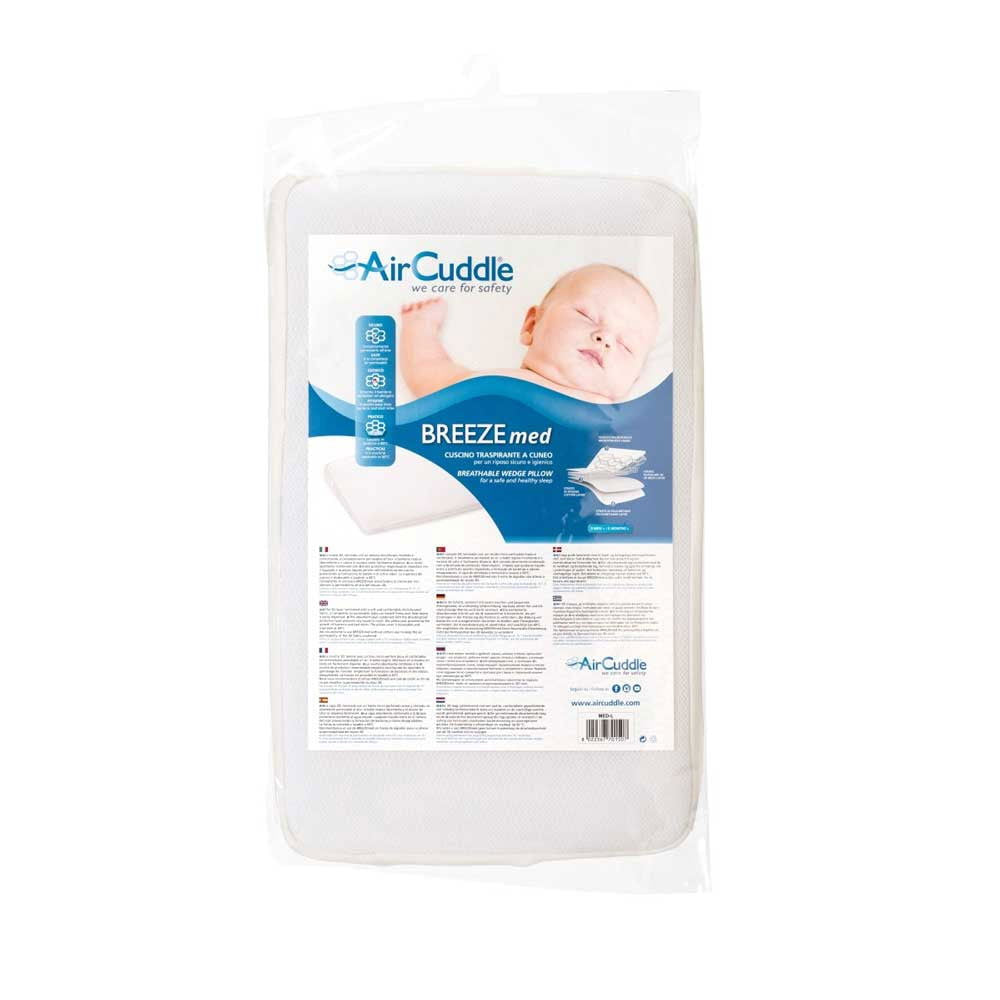 Aircuddle Breeze Med Антирефлуксна Възглавница За Кошара С Непромокаем Протектор С Дишаща 3D Структура - 59/39 См --- BebeMama