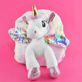 Rucsac 3D pentru copii, fete, „Unicorn alb”, 30 cm