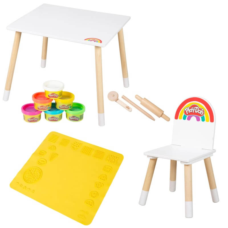 Play-Doh gyurmakészítő készlet asztal és szék modellezőkészlettel