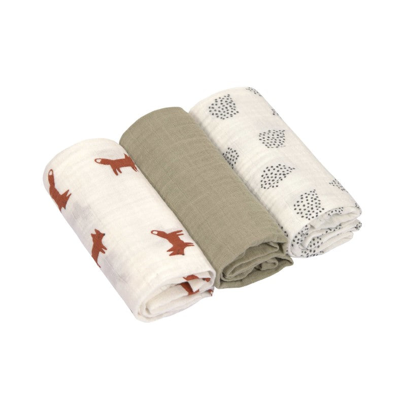 Пелени 3 Бр.60x60 См Little Forestfox Lassig