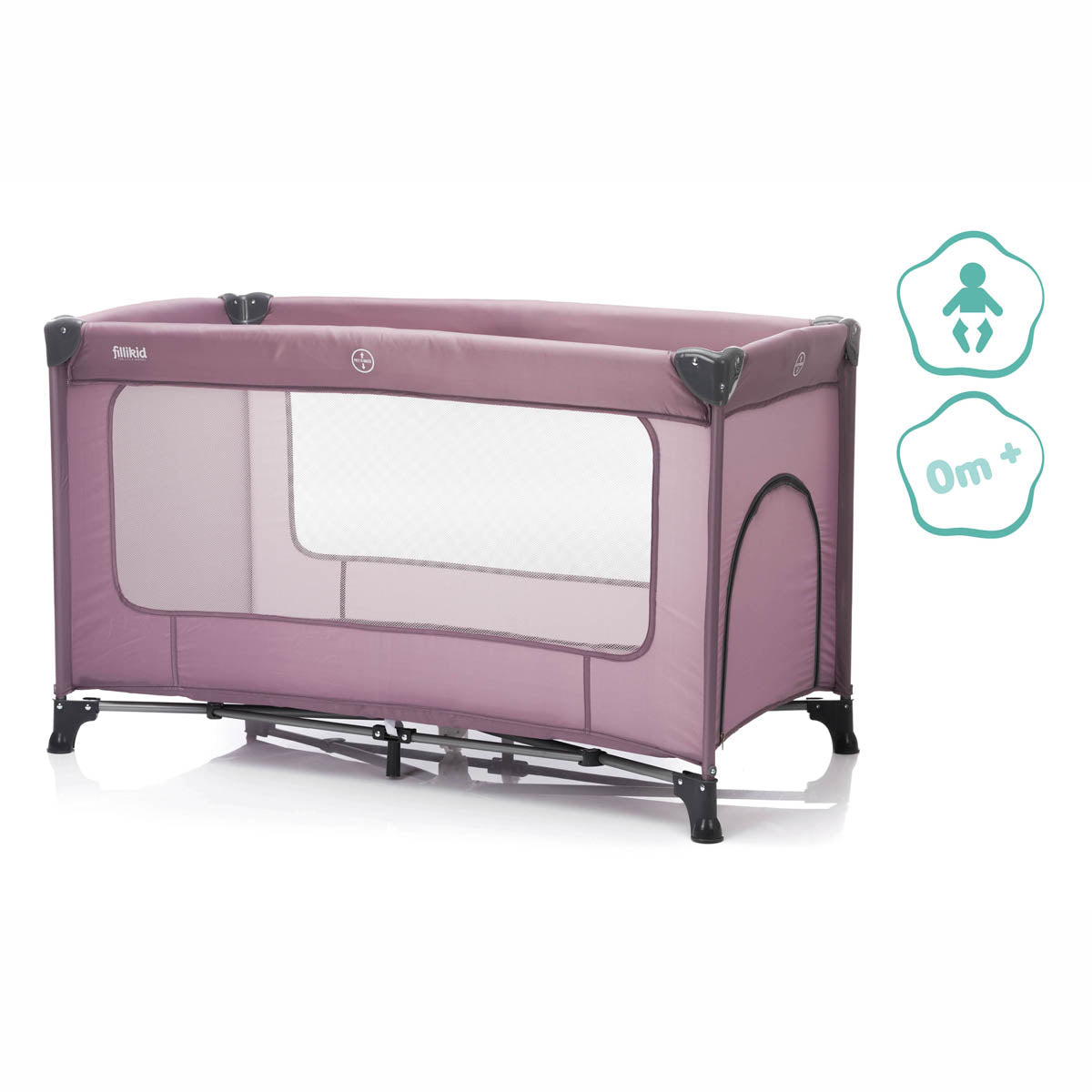 Fillikid Сгъваема Кошара За Сън И Игра Nizza - Raspberry
