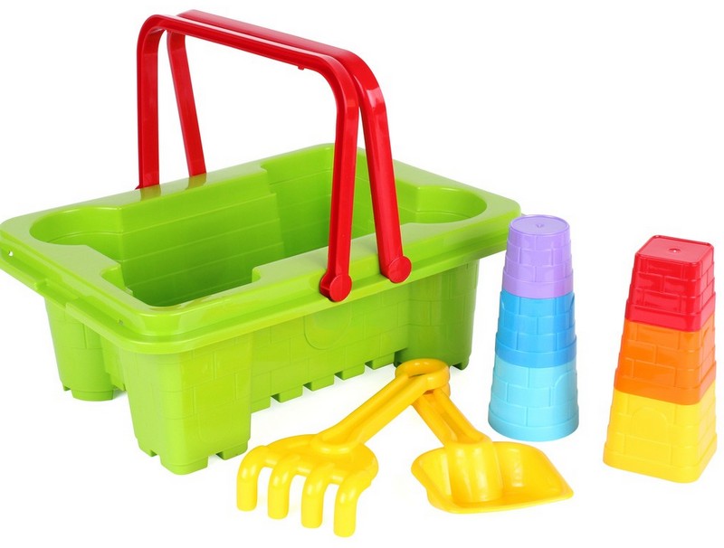 Set de nisip Bucket Fortress, dimensiune mare, 32 x 24 x 15