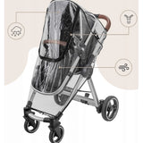 Дъждобран За Бебешка Количка С Цип, Прозрачен Sipo