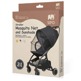 2 В 1 Мрежа Против Комари И Сенник За Колички, Черен Sipo