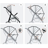 2 В 1 Мрежа Против Комари И Сенник За Колички, Черен Sipo