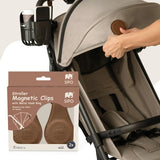 Магнитен Клипс За Количка И Столче За Кола 2 Броя Кафяви Sipo