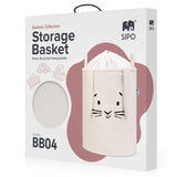 Kош За Съхранение На Играчки Xl С Връзка, Кремаво Зайчe Sipo