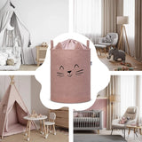 Кош За Съхранение На Играчки Xl С Връзка, Розова Котка Sipo