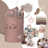 Кош За Съхранение На Играчки Xl С Връзка, Розова Котка Sipo