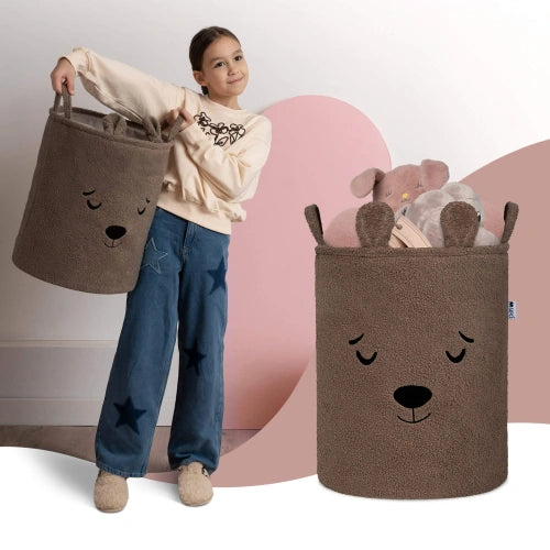 Кош За Съхранение На Играчки Xl С Връзка, Кафяво Мече Sipo