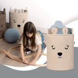 Кош За Съхранение На Играчки Xl С Връзка, Бежово Мече Sipo