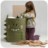 Детски Кош За Играчки Зелен Dino Premium Xxl 63 Л --- BebeMama