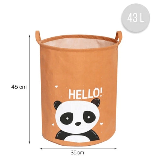 Детска Памучна Кошница За Съхранение На Играчки, Hello Panda - Аксесоари За Стая - Sipo - BebeMama