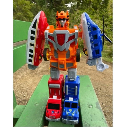 Robot magnetic pentru copii Nomad 5 în 1 cu transformări