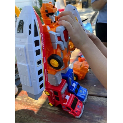 Robot magnetic pentru copii Nomad 5 în 1 cu transformări