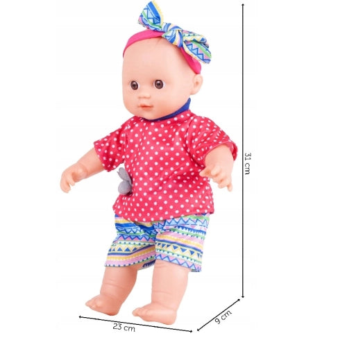Păpușa Baby Sonne Darla cu coșuleț frumos și multe accesorii