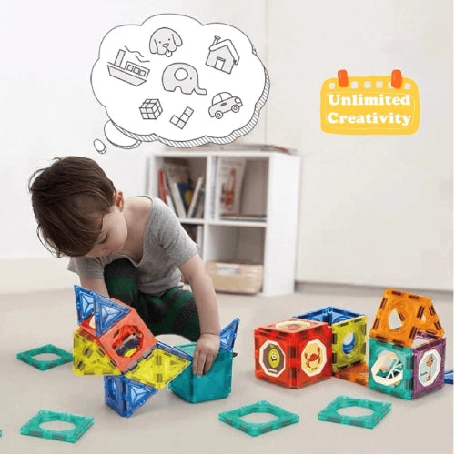 Set de construcție magnetic stele cu figurine și panouri 100 piese
