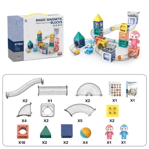 Constructor magnetic Neo cu figurine și panouri, 38 de piese
