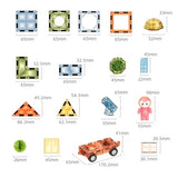 Set de constructor magnetic cu figurine și 57 de piese pentru copii