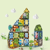 Магнитен Конструктор За Деца Zoo Park С 82 Части И Фигурки