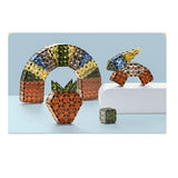 Set de construcție magnetic Dino Attack pentru copii cu căsuță și 116 piese