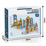 Set de construcție magnetic Daryl în spațiu pentru copii cu 60 de piese
