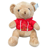Raya Toys plüss mackó piros pulóverben, 40 cm, barna