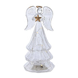 Decorațiune de înger cu LED-uri transparente celeste
