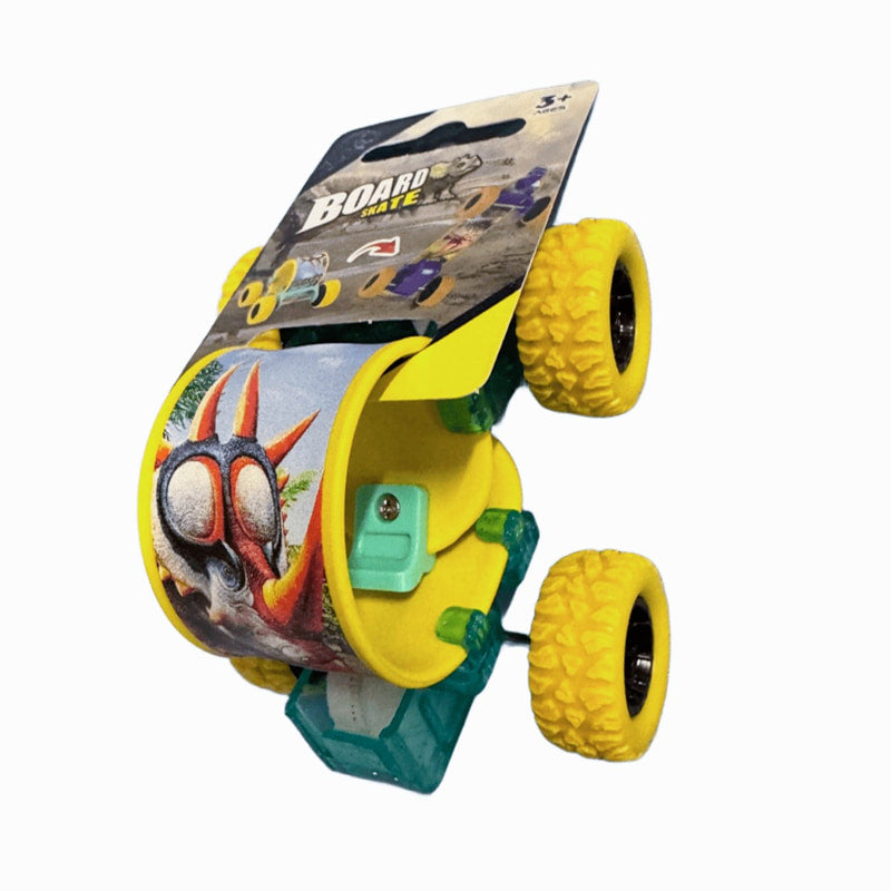 Скейтборд Гривна 2в1 Динозавър Жълт Raya Toys