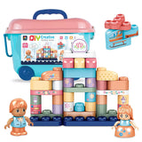 Építőkocka Készlet Dobozban Kerekekkel 60 Darab Raya Toys