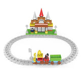 Set de construcții - Tren cu șine 109 piese