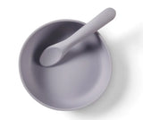 Set cană și linguriță vidată din silicon Violet Vital Baby