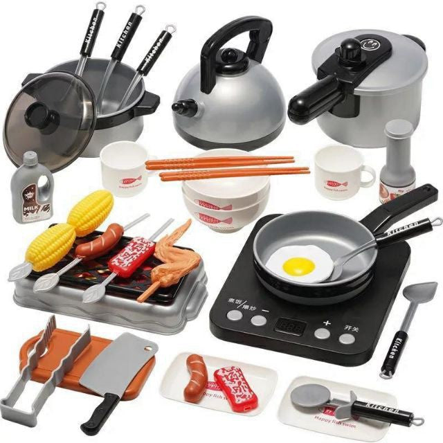 Set de gătit pentru bucătărie gri