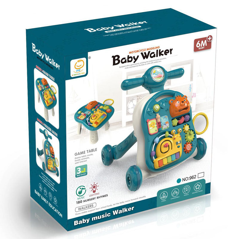 Бебешка Проходилка 3в1 Тюркоаз Raya Toys