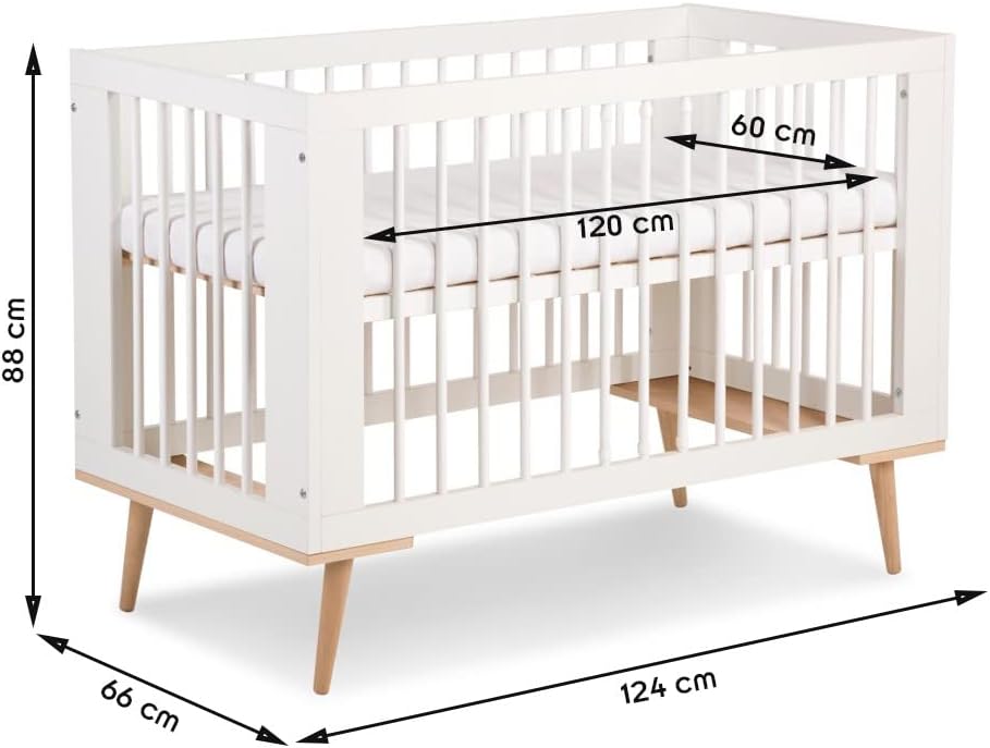 Бебешка Кошара Sofie 60 120см Бук+бяло Littlesky