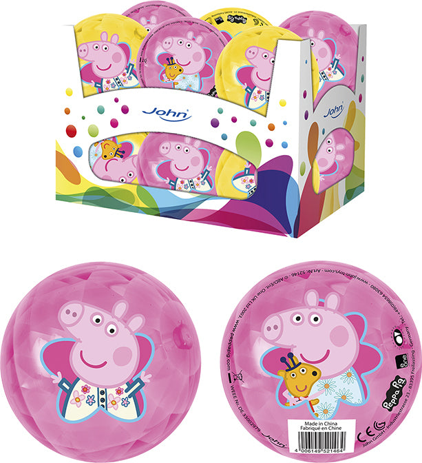 Minge luminoasă săritoare transparentă 10 cm Peppa Pig