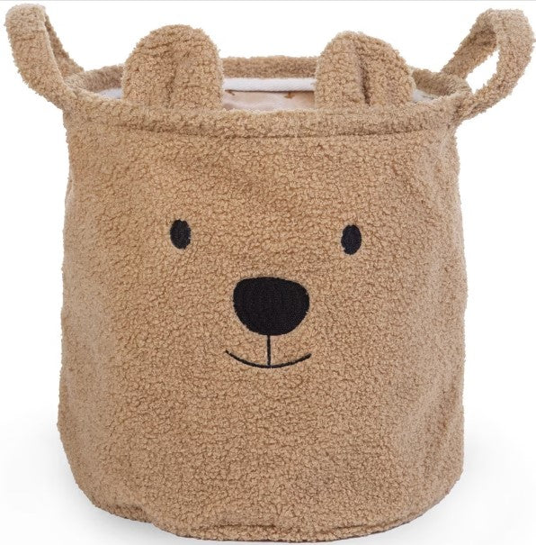 Coș de depozitare 30x30x30 cm, maro teddy