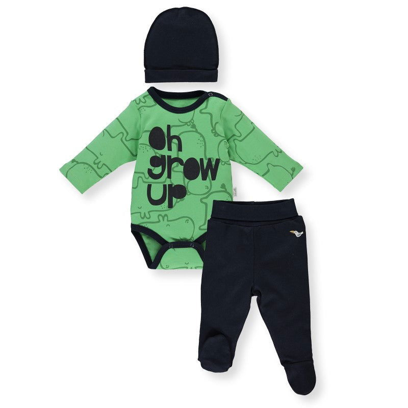 T3235 К-Кт 3Ч. Little Guy Зелен 0-1M/56Cm --- BebeMama