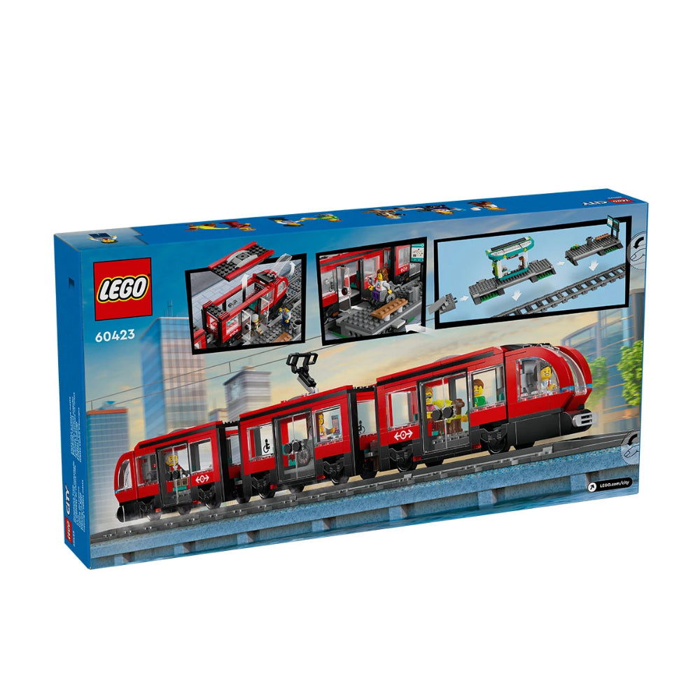 Villamos és vasútállomás a városközpontban Lego