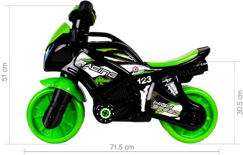 Motocicletă cu 2 anvelope și mâner de transport, lumină și sunet, cu anvelopă 72X35X52