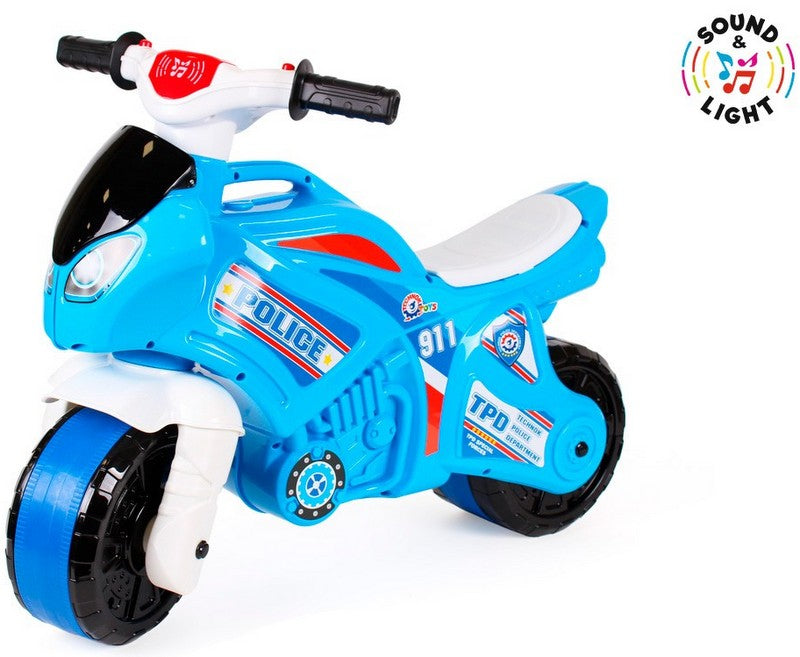 Motocicletă cu 2 anvelope și mâner de transport, lumină și sunet, cu anvelopă 72X35X52