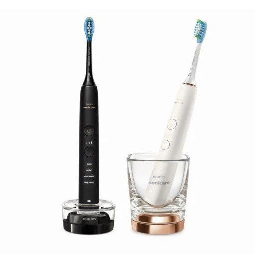 Philips Sonicare К-Кт 2 Ел. Четки За Зъби Diamond Clean 9000 Hx9914/57 - Rose Gold + Черен --- BebeMama
