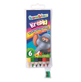 Creioane 6 culori cu ascuțitoare Bambino Rabbit