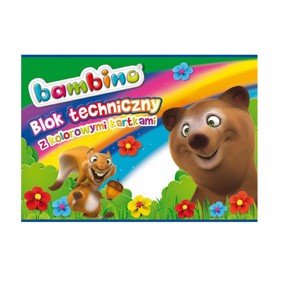 Bloc 10L. Hârtie colorată Bambino