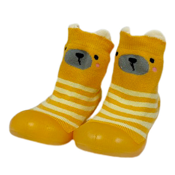 Бебешки Обувки Силикон С Чорап Мече Жълт 22 23 Raya Toys