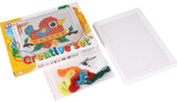 Set de planșe cu ață și ac și instrucțiuni grafice pentru broderie 29x21x4 cm