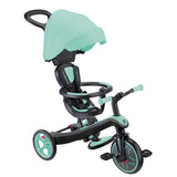 Tricicletă Globber Explorer 4 în 1 cu baldachin - Verde Mentă